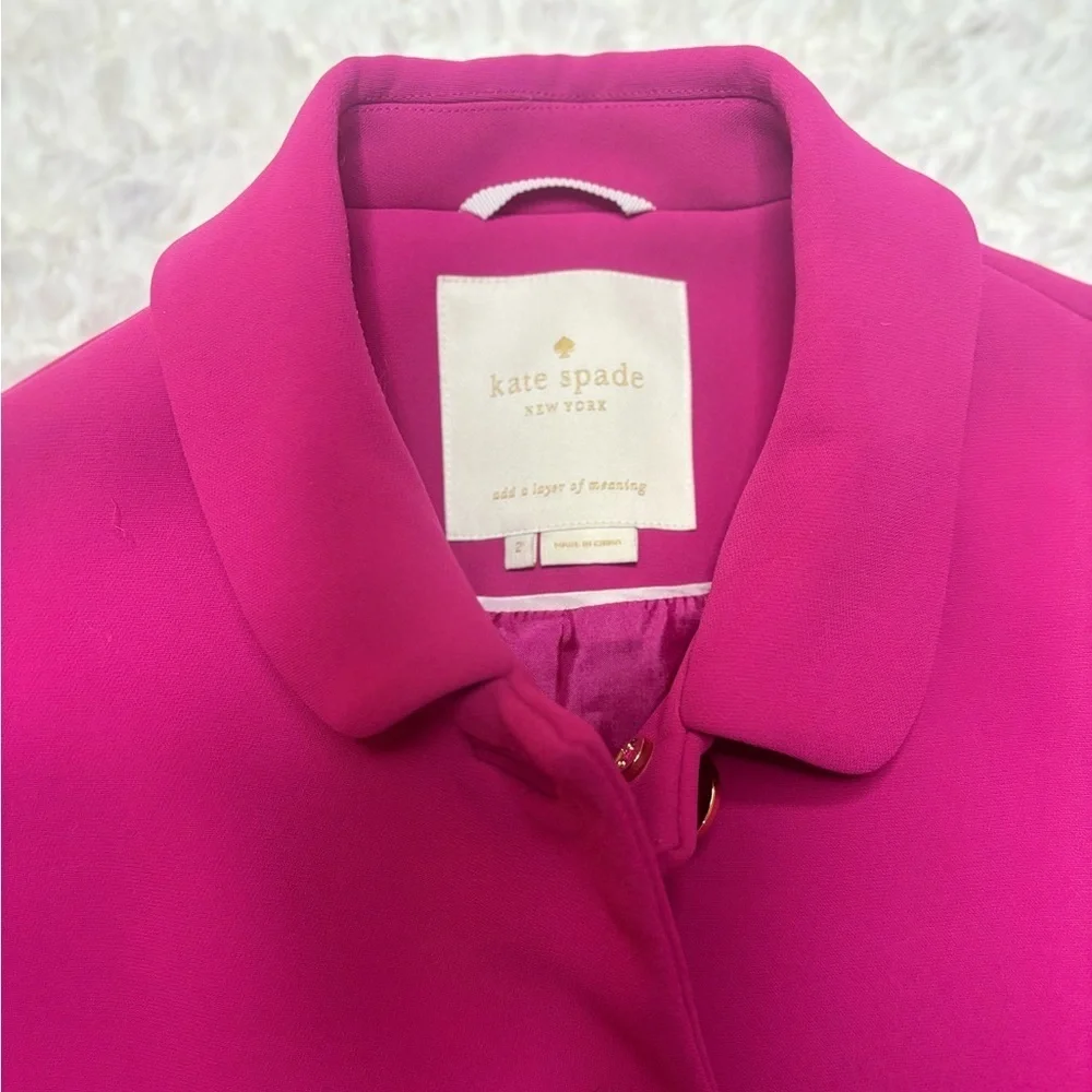 Kate Spade Pink Scalloped Jacket Size 2 Excellent Condition!!